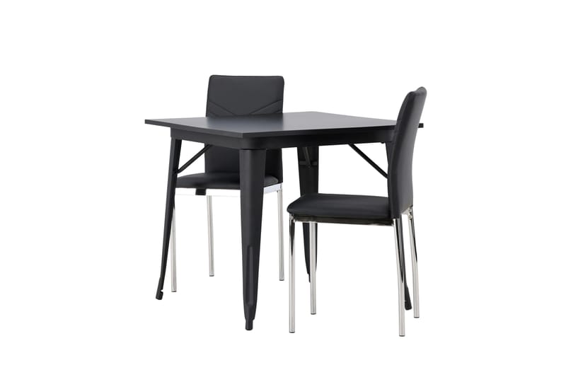 Tempe Matgrupp 80 cm Rektangulär med 2 Lily stolar - Svart - Products - Möbler - Bord & matgrupp - Matgrupp