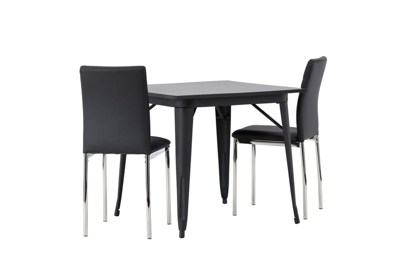 Tempe Matgrupp 80 cm Rektangulär med 2 Lily stolar - Svart - Products - Möbler - Bord & matgrupp - Matgrupp