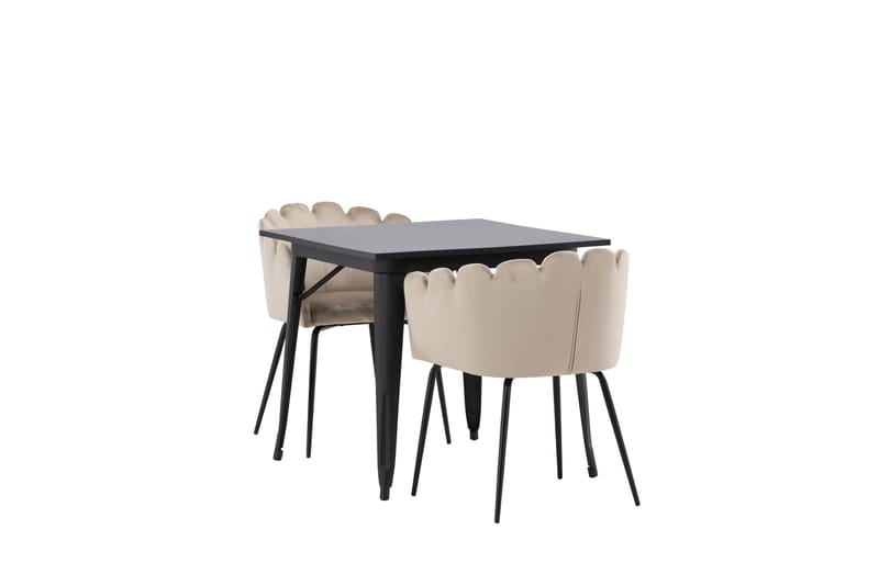 Tempe Matgrupp 80 cm Rektangulär med 2 Limhamn stolar - Beige - Products - Möbler - Bord & matgrupp - Matgrupp