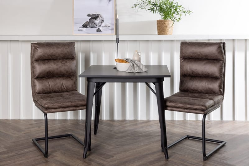 Tempe Matgrupp 80 cm Rektangulär med 2 Zizo stolar - Svart - Products - Möbler - Bord & matgrupp - Matgrupp