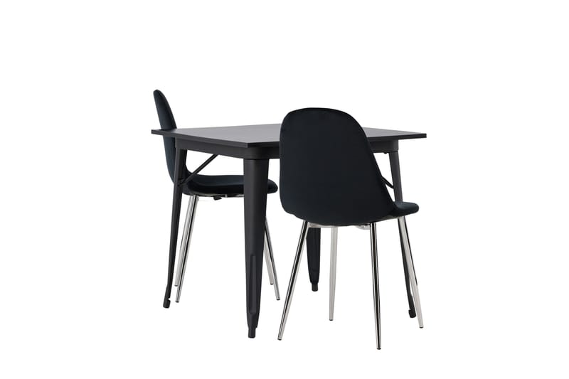 Tempe Matgrupp 80 cm Rektangulär med 2 Polar stolar - Svart - Products - Möbler - Bord & matgrupp - Matgrupp