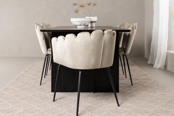 Vail Matgrupp 200 cm Rektangulär med 4 Limhamn stolar - Beige - Products - Möbler - Bord & matgrupp - Matgrupp
