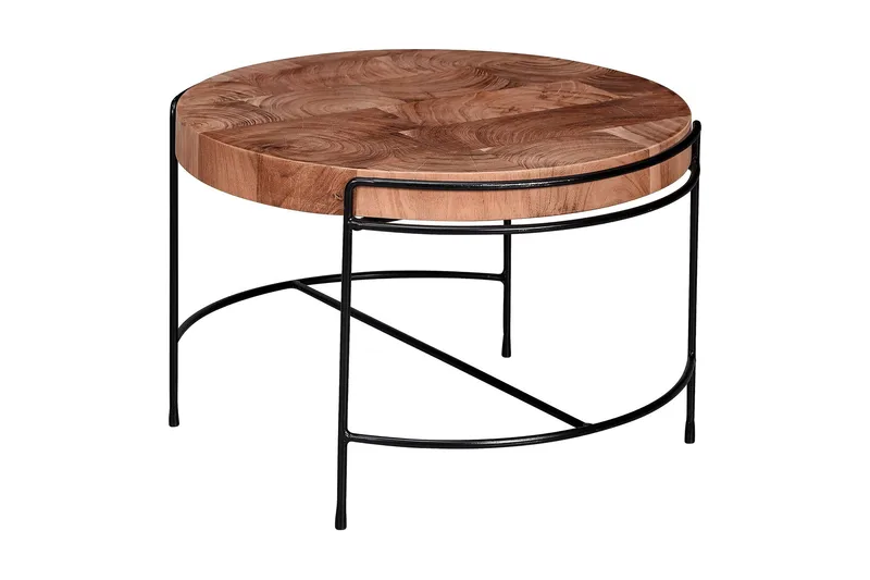 Willowdale Soffbord 62x40 cm Runt, Brun/Svart