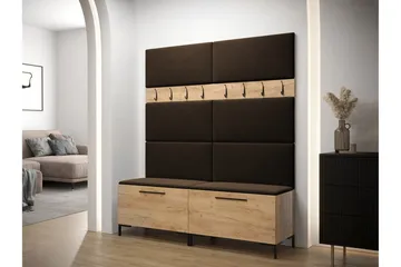 Dunvegan Hallmöbelset 168x46 cm - Mörkbrun - Products - Möbler - Hallmöbler - Möbelset för hall & entre