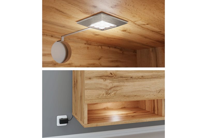 Brya TV-bänk 180 cm LED-belysning - Beige/Blå/RGB LED - Products - Möbler - TV- & Mediamöbler - TV bänk & mediabänk