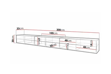 Galbally Tv-skåp 300 cm Brown - Products - Möbler - TV- & Mediamöbler - TV-skåp