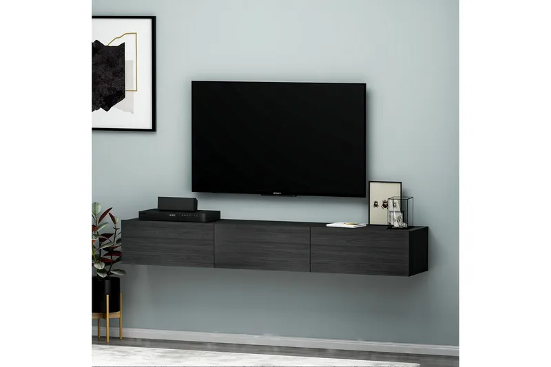 Interlaken Tv-bänk 180 cm - Svart - Products - Möbler - TV- & Mediamöbler - TV bänk & mediabänk