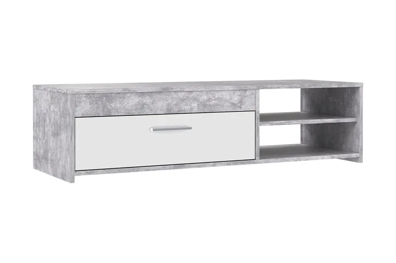 Iztaza Tv-bänk 120 cm, Betonggrå/Vit