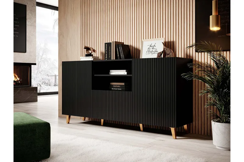 Juniskär Tv-bänk 40x82x150 cm - Svart - Products - Möbler - TV- & Mediamöbler - TV bänk & mediabänk