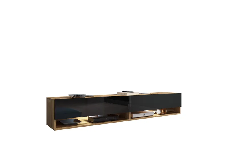 Kanak Tv-bänk 180 cm, Svart