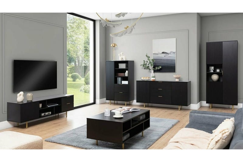 Staffin Tv-skåp 150 cm - Svart - Products - Möbler - TV- & Mediamöbler - TV-skåp