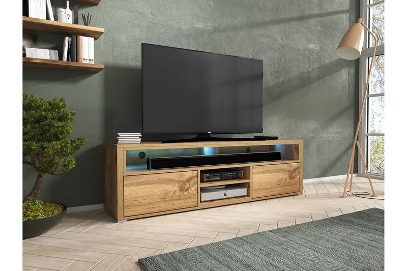 TV-bänk 137 cm - Ek - Products - Möbler - TV- & Mediamöbler - TV bänk & mediabänk