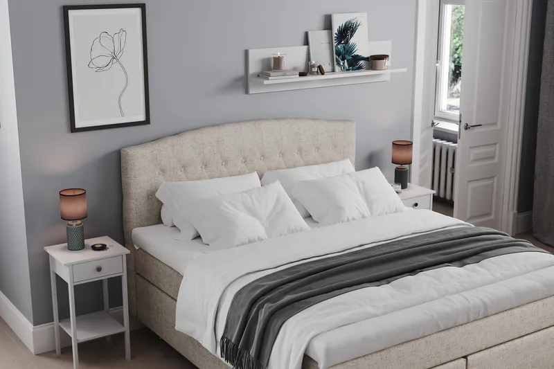 Belda Kontinentalsäng 180x200Fast/Medium - Beige - Products - Möbler - Säng - Kontinentalsäng