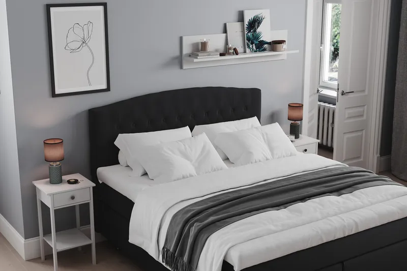 Belda Kontinentalsäng 180x200Medium - Svart - Products - Möbler - Säng - Kontinentalsäng