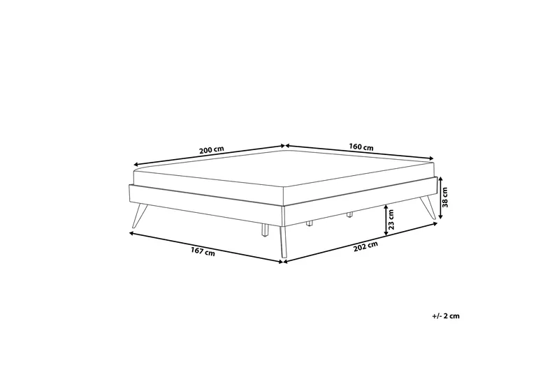 Benedik Sängram 160x200 cm - Vit - Products - Möbler - Säng - Sängram & sängstomme