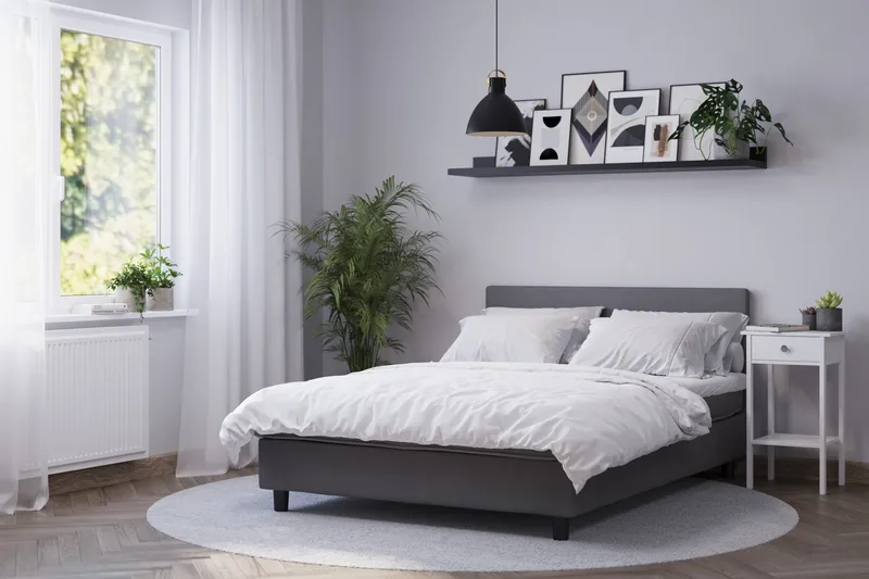 Billingen Komplett Sängpaket 140x200 cm - Grå - Products - Möbler - Säng - Kontinentalsäng