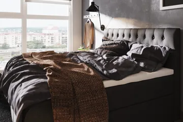 Boxy Box Bed 180x200 cm - Svart/Grå - Products - Möbler - Säng - Säng med förvaring