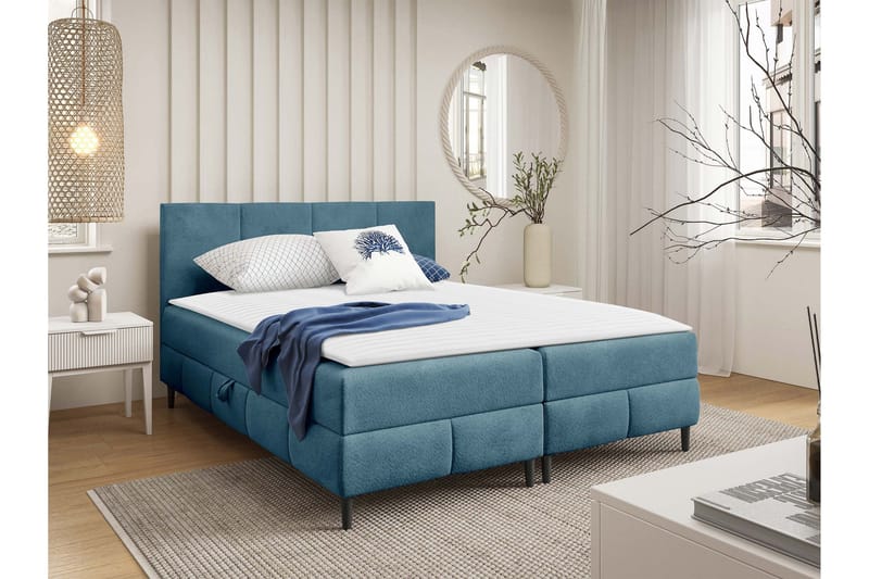 Celestine Förvaringssäng 160x200 cm, Blå