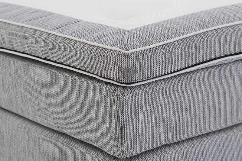 Charleston Kontinentalsäng 140x200 Fast Polyeterskum - Ljusgrå - Products - Möbler - Säng - Kontinentalsäng