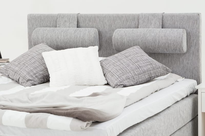 Charleston Kontinentalsäng 180x200 Fast Polyeterskum - Ljusgrå - Products - Möbler - Säng - Kontinentalsäng
