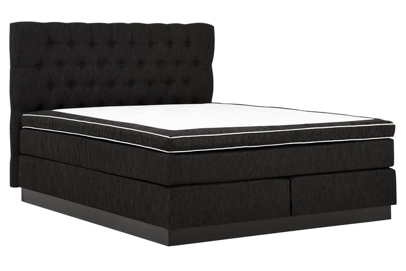 Charleston Kontinentalsäng 180x200 Fast Polyeterskum - Svart - Products - Möbler - Säng - Kontinentalsäng