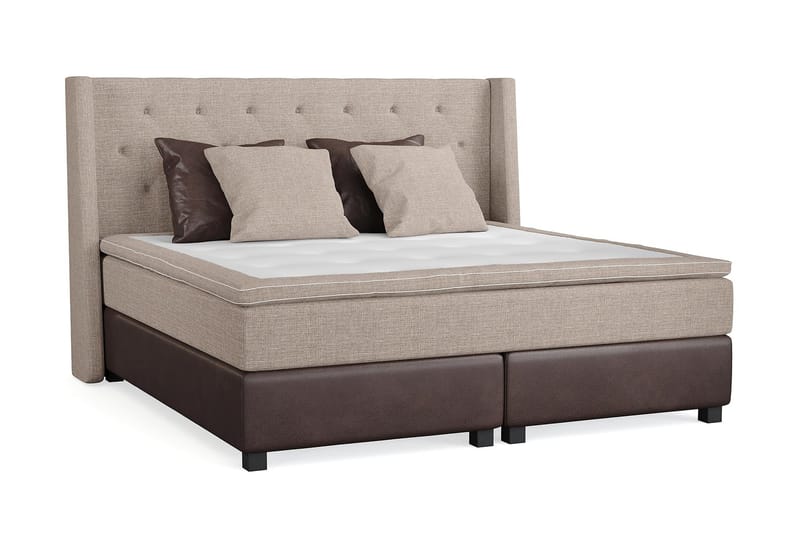Cuba Kontinentalsäng 210x210 - (+Fler val) Beige/Brun - Products - Möbler - Säng - Kontinentalsäng