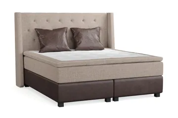 Cuba Sängpaket 160x200 med Två Bruna Kuddar - (+Fler val) Beige/Brun - Products - Möbler - Säng - Kontinentalsäng