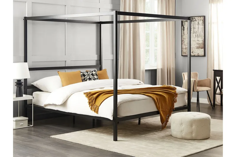 Denaya Himmelsäng 180x200 cm - Svart - Products - Möbler - Säng - Himmelsäng