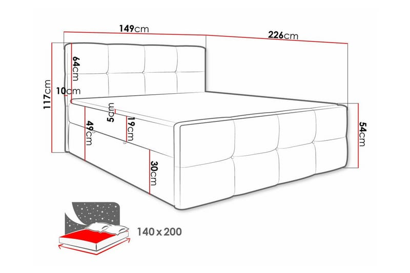 Derry Sängram 140x200 cm - Products - Möbler - Säng - Sängram & sängstomme