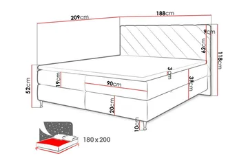 Derry Sängram 180x200 cm - Products - Möbler - Säng - Sängram & sängstomme