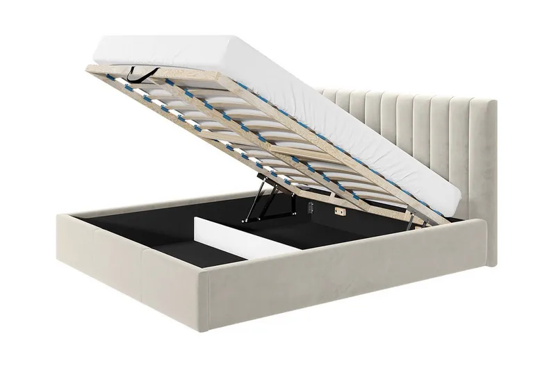 Derry Sängram med Förvaring 180x200 cm - Beige / Ljus - Products - Möbler - Säng - Sängram & sängstomme