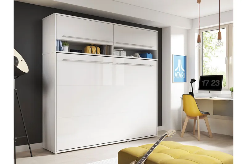 Rauk Sängskåp - Vit Högglans - Products - Möbler - Säng - Gästsäng & extrasäng - Sängskåp