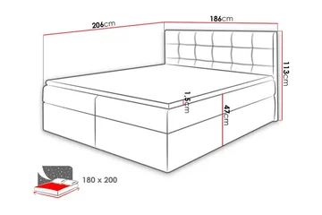 Kintore Kontinentalsäng 180x200 cm - Products - Möbler - Säng - Säng med förvaring