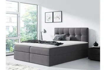 Kramvik Kontinentalsäng 160x200 - Grå - Products - Möbler - Säng - Säng med förvaring