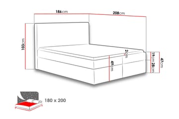 Laargard / Cosmo Sängpaket Kontinentalsäng 180x200 cm - Blå - Products - Möbler - Säng - Komplett sängpaket