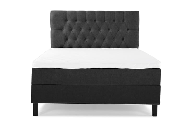 Lucky Komplett Sängpaket 140x200 Skum Diamant, Svart/Grå