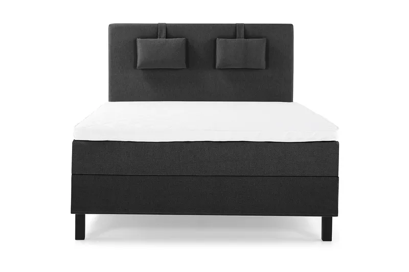 Lucky Slät Sänggavel 140 cm - Svart/Grå