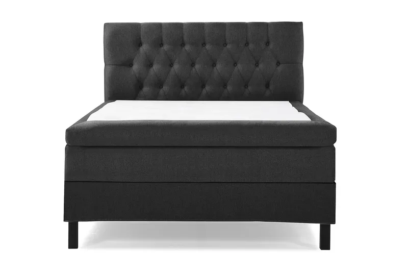 Lucky Komplett Sängpaket 140x200 Polyeter Diamant, Svart / Grå