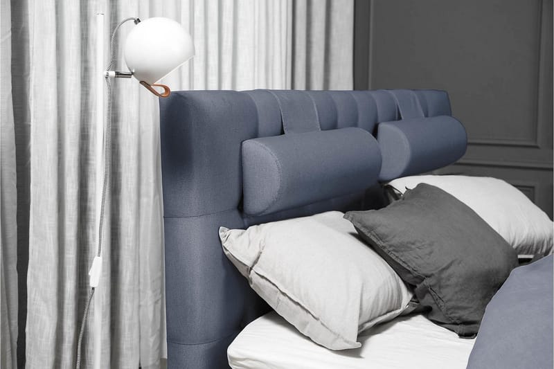 Lucky Komplett Sängpaket 180x200 Latex Diamant Sänggavel - Mörkblå - Products - Möbler - Säng - Kontinentalsäng