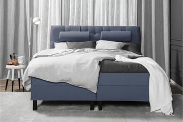 Lucky Komplett Sängpaket 180x200 Latex Diamant Sänggavel - Mörkblå - Products - Möbler - Säng - Kontinentalsäng