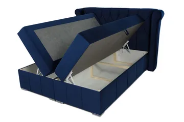 Lyckorna Kontinentalsäng 160x200 cm LED-belysning - Beige - Products - Möbler - Säng - Säng med förvaring