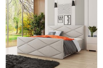 Milano Kontinentalsäng 180x200 cm med Sänggavel  Beige - Beige - Products - Möbler - Säng - Säng med förvaring