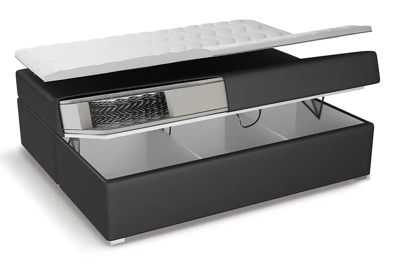 Modena Sängpaket 180x200 medFörvaring LED-belysning - Vit - Products - Möbler - Säng - Säng med förvaring