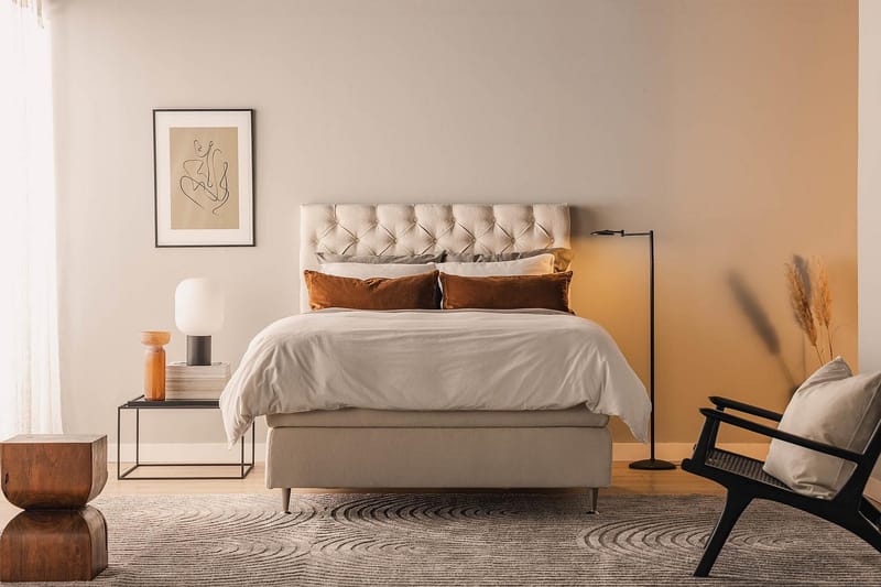 Oslo Lyx Sängpaket Kontinentalsäng 120x200 cm - Ljusbeige - Products - Möbler - Säng - Kontinentalsäng