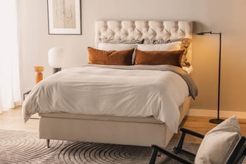 Oslo Lyx Sängpaket Kontinentalsäng 120x200 cm - Ljusbeige - Products - Möbler - Säng - Kontinentalsäng