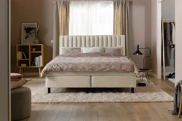 Princess Kontinentalsäng 120x200cm - Beige/Sammet - Products - Möbler - Säng - Kontinentalsäng