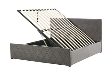 Rochefort Förvaringssäng 140x200 cm - Sammet/Grå - Products - Möbler - Säng - Säng med förvaring