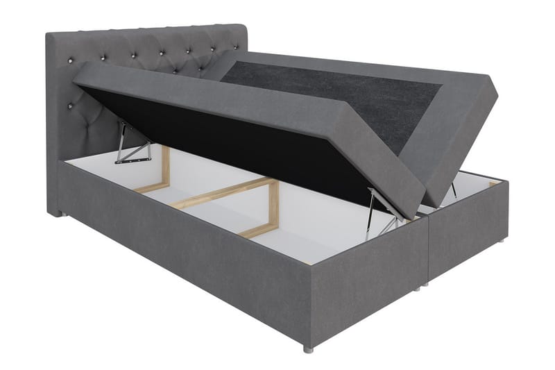 Roma Sängpaket 200x200 cm - Grå - Products - Möbler - Säng - Komplett sängpaket