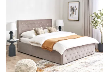 Saleux Sängram 140x200 cm - Taupe - Products - Möbler - Säng - Säng med förvaring