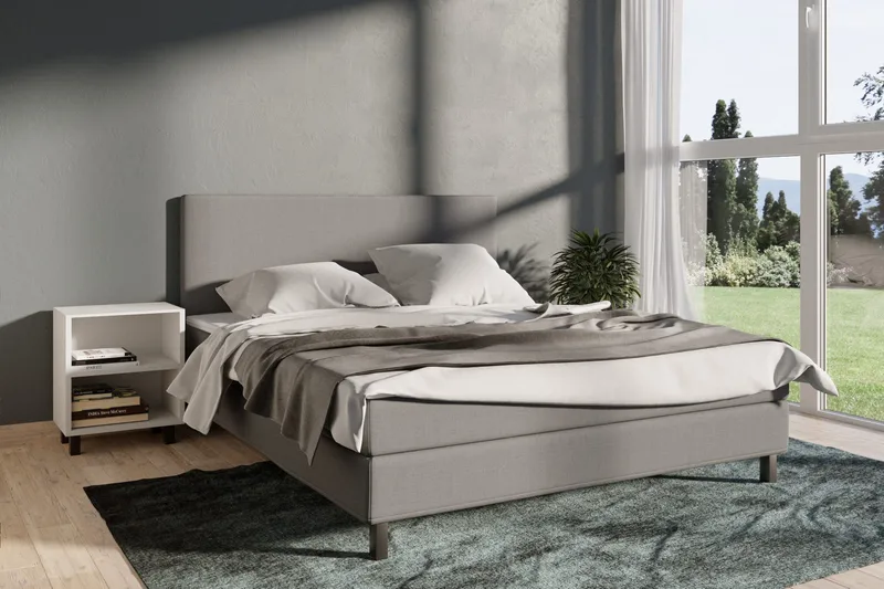 Select No 1 Komplett Sängpaket 180x200 - Ljusgrå/Svart - Products - Möbler - Säng - Kontinentalsäng